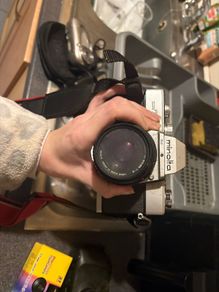 Vintage Minolta Film Camera with Lens Retro Photography