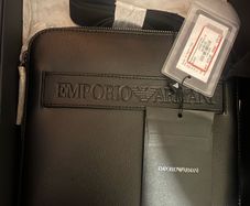 Emporio Armani genuine leather crossbody messenger bag brand new with tag