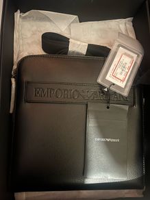 Emporio Armani genuine leather crossbody messenger bag brand new with tag