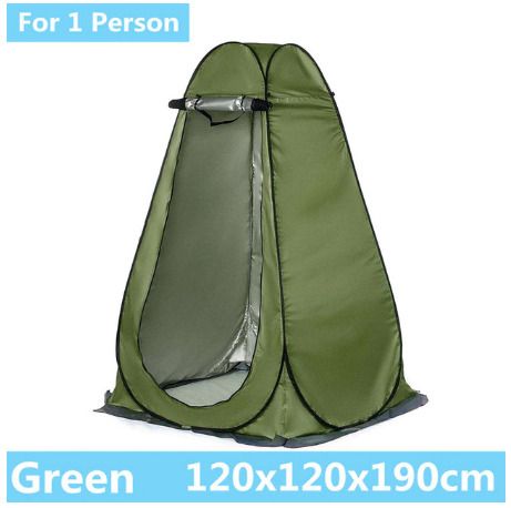 2 Person Portable Privacy Shower Toilet Outdoor Camping Tent Shed UV Swim Dressing Latrine Toilet Bird Watching Changing Tent with Bag