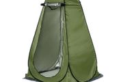 2 Person Portable Privacy Shower Toilet Outdoor Camping Tent Shed UV Swim Dressing Latrine Toilet Bird Watching Changing Tent with Bag