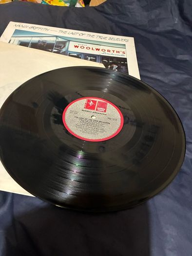 A Nanci Griffith record collection.