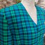 Green and Blue tartan plaid Blazer made in Ireland size 16 Image 2
