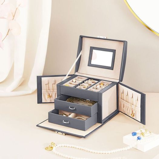 Premium Jewellery Box  Velvet lining box, with 4 levels,