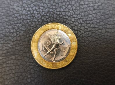 10 Francs Genie De La Bastille 1991Bi-Metallic Old Coin French