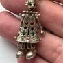 Vintage Stirling Silver Necklace with Sterling Silver Chunky Articulated Clown Pendant Image 2