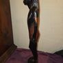 Large carved wooden African Hunter Statue Image 2