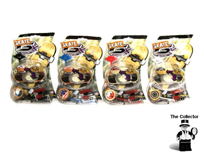 Lot of 4 GX skate racers gyro trick wheel power skateboard gyro power rip cord gift fingerboard tech deck mini skateboard made by Jakks Pacific 2009 brand new sealed