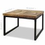 Coffee Table Teak Resin 60x60x40 cm Black and Brown Image 10