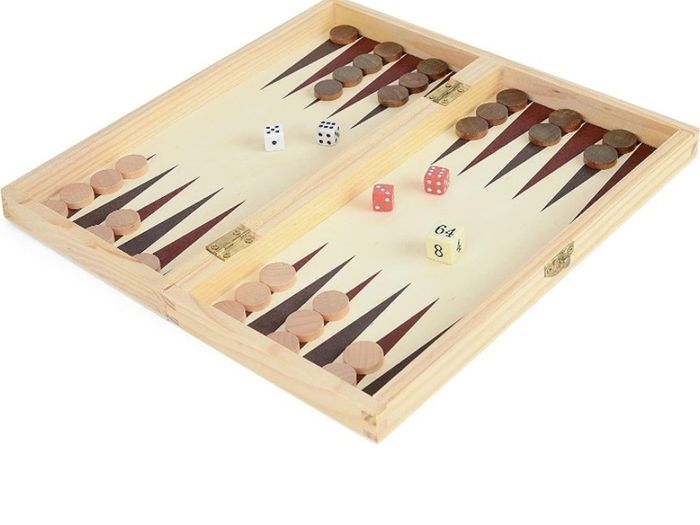 Draughts And Backgammon Game Board, 3-in-1 Board Games for Kids And Adults, White (FREE POSTAGE)