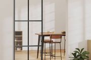Sliding Door ESG Glass and Aluminium 76x205 cm Black