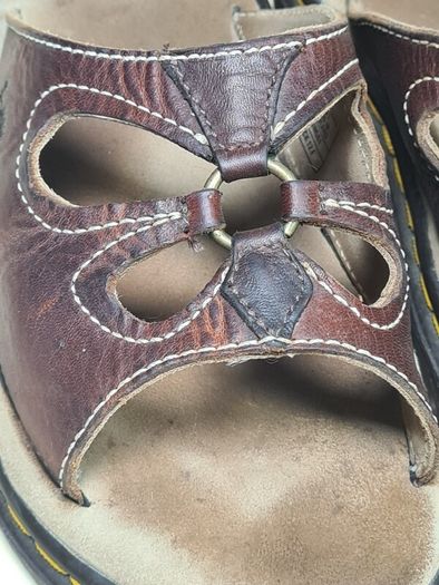 Womens Vintage Dr Martens 3a81 Butterfly  Sandals Peanut Sandals Brown Leather Size Uk 6 Eu 39
