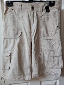 SALE!  Cream Corduroy Cargo Shorts - size 10 - new