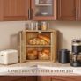 Brand New Corner Bamboo Bread Box. Image 4