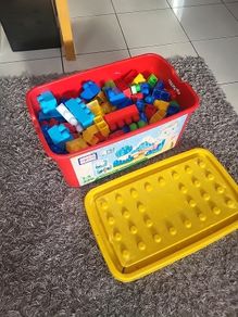large box (277pcs) of first builders mega blocks