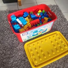 large box (277pcs) of first builders mega blocks