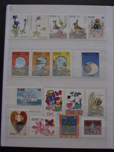 A new stock book (Number 2) filled with mint Irish stamps from years 1968-2000