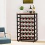 Dripex 30 Bottles Wine Rack Free Standing Floor, 6-Tier Display Wine Storage Shelves with Wooden Table Top, Sturdy Metal Bottle Holder for Kitchen Bar Pantry Image 6