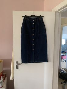 denim midi skirt Seasalt Cornwall
