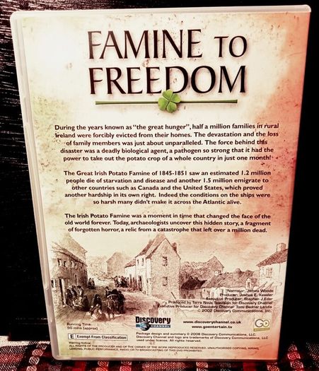 Famine To Freedom. DVD