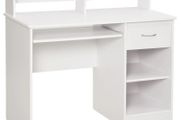 Modern Wooden Computer Desk Workstation with Keyboard Tray, Drawer &amp; Monitor Stand for Home Office, Study (FREE POSTAGE)