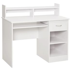 Modern Wooden Computer Desk Workstation with Keyboard Tray, Drawer & Monitor Stand for Home Office, Study (FREE POSTAGE)