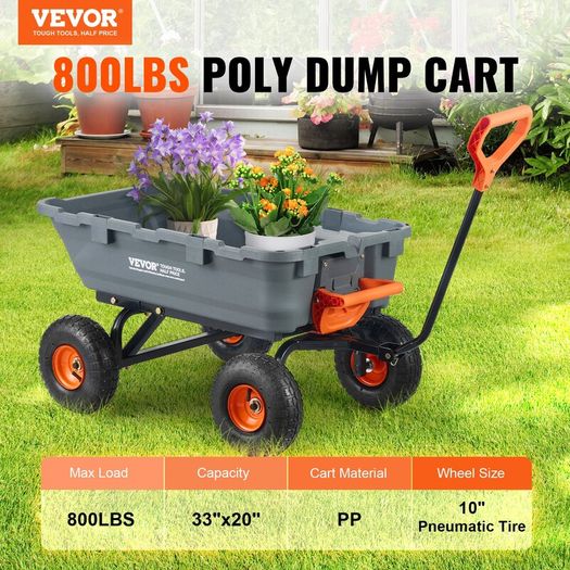 Garden Dump Cart 800 lb Capacity