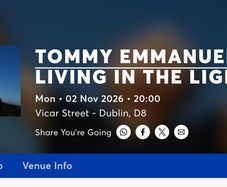 Tickets for Tommy Emmanuel at Vicar Street