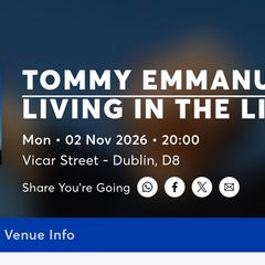 Tickets for Tommy Emmanuel at Vicar Street