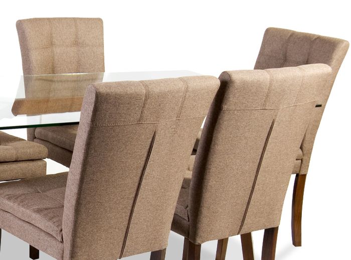 Meadows and Byrne Glass Dining Table and Chairs (x6)