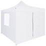 Professional Folding Party Tent with 4 Sidewalls 2x2 m Steel White Image 4