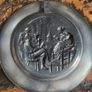 Vintage pewter wall hanging plates Image 3