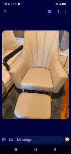 chair and footstool