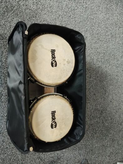 Rockjam Bongo set 7" and 8" with padded bag and tuning wrench