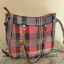 River Island Plaid Tartan Winged Tote Bag Crossbody & Chain Detail Image 4
