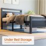 3ft Single Bed Frames Solid Bedstead Base with Wood Headboard Image 8