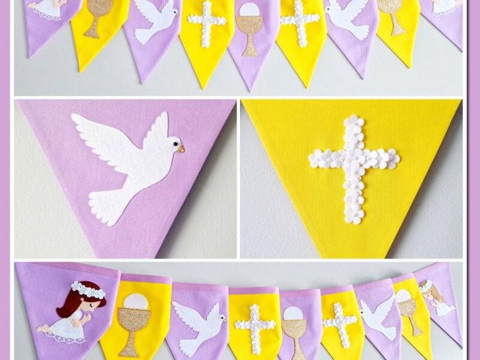 Beautiful Personalised Communion Bunting