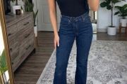 Vintage inspired Levis 525 Bootcut Jeans W29 Dark Blue Denim Flared Leg Altered Length Y2K