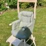 1950s Solid Wood Upholstered Highchair Image 8