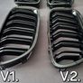 BMW 5 Series V.1. / V.2.  F10 F11 M Style Kidney Grilles Brand New Image 2