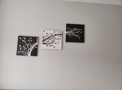 set of 3 matching canvas pictures