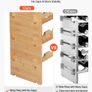72 Bottle Stackable Modular Wine Rack, 8-Tier, Floor Freestanding Wine Storage Rack, Sturdy Wines Holder Display Shelf, Wobble-Free Shelves, Easy Assembly, for Kitchen, Cellar, and Bar, Natural Image 4