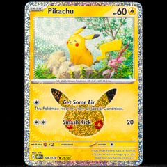 Pikachu 046/128 Holo Rare 24/30 30th Celebration Anniversary Pokemon Card