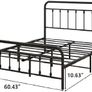 King Size Bed Frame with Headboard and Footboard/Under Bed Storage Image 2