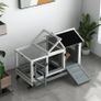 Wooden Rabbit Hutch, Guinea Pig Cage, with Removable Tray Image 7
