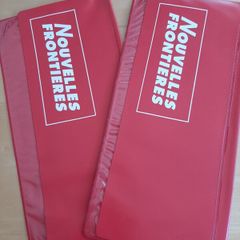 Twin plastic travel wallets