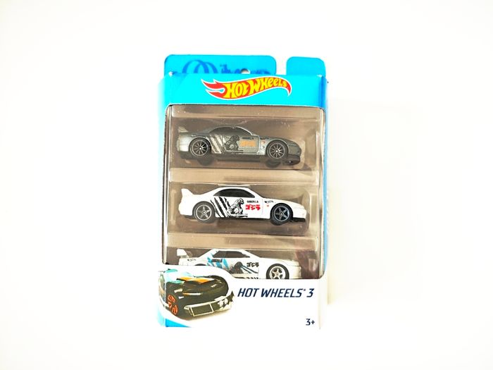Hot Wheels Custom 3 pack, Nissan, Godzilla theme.