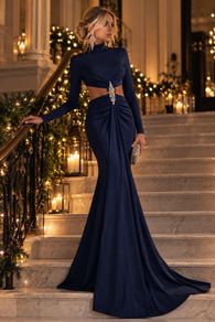 Prom Wedding Navy Royal Dress