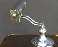Rare chrome fully adjustable banker's lamp 1950s