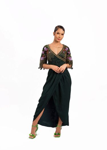 Lollies Embellished Midi Dress